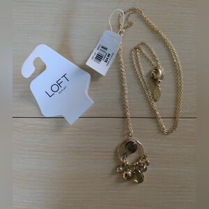 LOFT Gold Multi-Charm Necklace